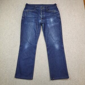 Triple Aught Design Jeans 32x28‎ (Tag 32x34) Button Fly Dark Wash Made in USA